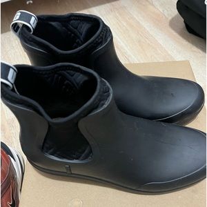 Black UGG ankle rain boot
